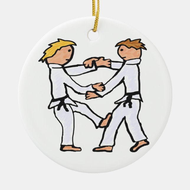 Judo Ceramic Ornament (Front)