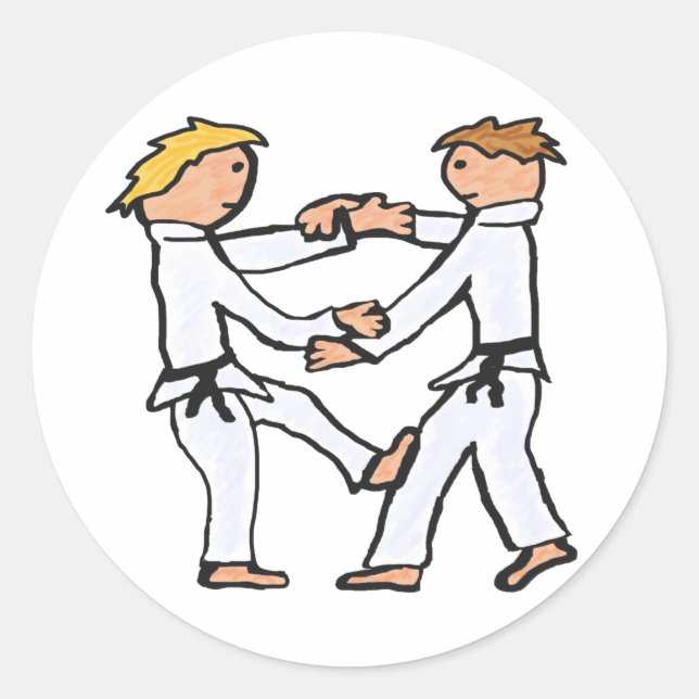Judo Classic Round Sticker (Front)