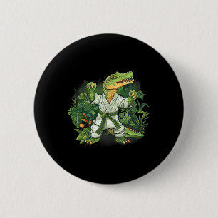 Judo Crocodile Nature Kickboxing Taekwondo Martial 2 Inch Round Button