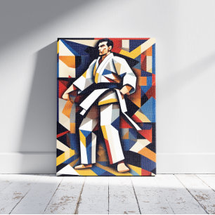 Judo Cubist Canvas Print