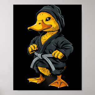 Judo Duck MMA Taekwondo Duck Martial Arts Kung Fu Poster