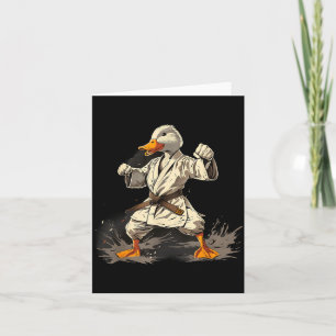 Judo Duck Taekwondo Duck MMA Duck Watercolor Card