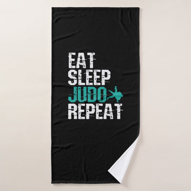 Judo Eat Sleep Judo Repeat Bath Towel (Bath Towel)