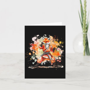 Judo Fox Nature Kickboxing Taekwondo Martial Arts Card