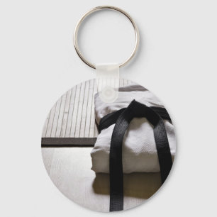 Judo Gi on Tatami mat Keychain