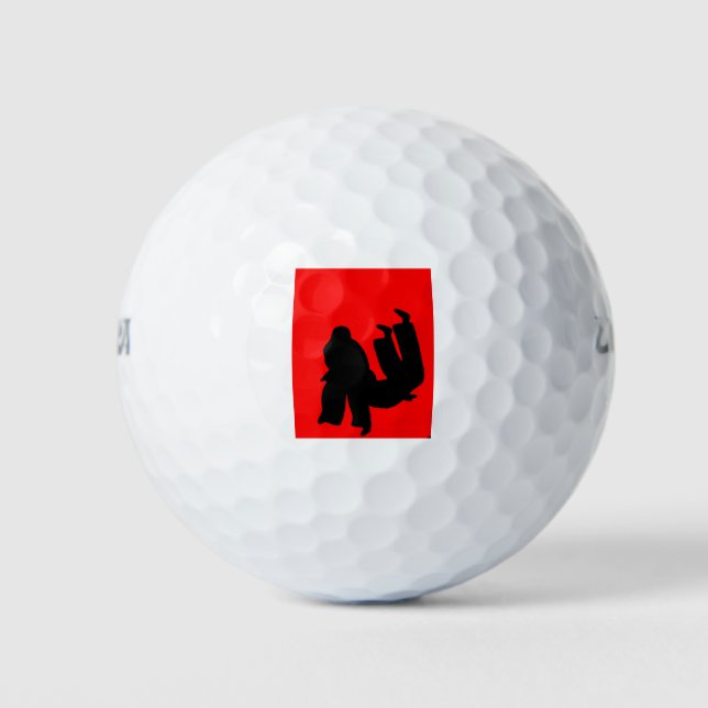 Judo gift present golf balls (Front)