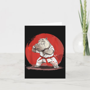 Judo Hippo Nature Kickboxing Taekwondo Martial Card
