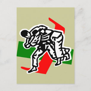 judo ju jitsu postcard