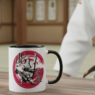 Judo Kanji and Rising Sun Throw - Martial Arts  Mug