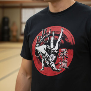 Judo Kanji and Rising Sun Throw - Martial Arts  T-Shirt