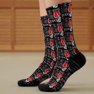 Judo Kanji, Judoka, Torii gates pattern Socks