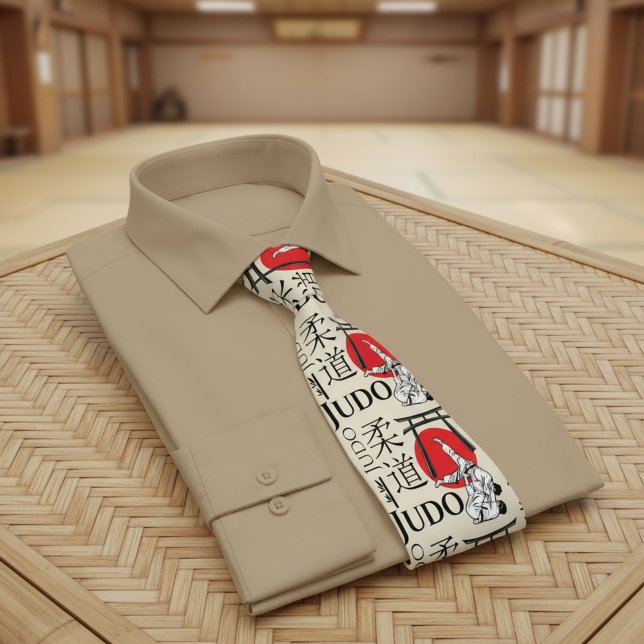 Judo Kanji, Judoka, Torii gates pattern Tie (Creator Uploaded)