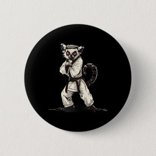 Judo Lemur Nature Kickboxing Taekwondo Martial Art 2 Inch Round Button