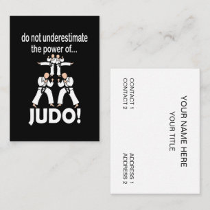 Judo Martial Arts Self Defense Taekwondo Judo Business Card