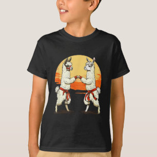 Judo MMA Alpaca Lover Taekwondo Alpaca Sunset T-Shirt