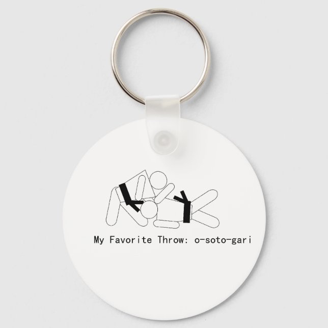 Judo My Fav Throw Osoto Gari Keychain (Front)