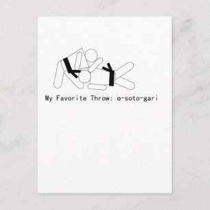 Judo My Fav Throw Osoto Gari Postcard