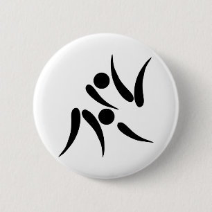 Judo Olympics 2005 Pictogram 2 Inch Round Button