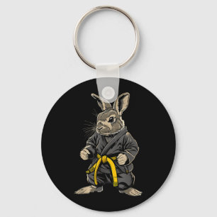 Judo Rabbit Bunny Nature Kickboxing Taekwondo Keychain