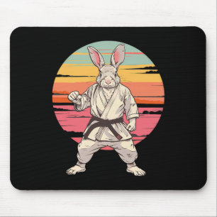 Judo Rabbit Bunny Nature Kickboxing Taekwondo Mart Mouse Pad