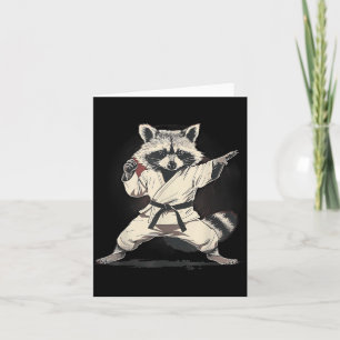 Judo Raccoon Nature Kickboxing Taekwondo Martial Card