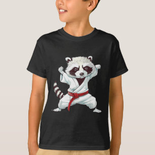 Judo Raccoon Nature Kickboxing Taekwondo Martial T-Shirt