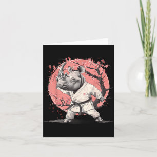 Judo Rhino Nature Kickboxing Taekwondo Martial Card