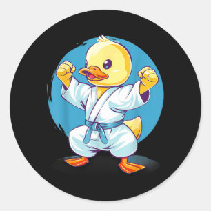 Judo Rubber Duck Nature Kickboxing Taekwondo Classic Round Sticker