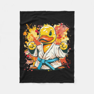 Judo Rubber Duck Nature Kickboxing Taekwondo Fleece Blanket
