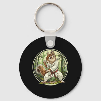 Judo Squirrel Forest Martial Arts Kickboxing Keychain