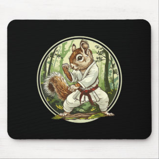 Judo Squirrel Forest Martial Arts Kickboxing Mouse Pad