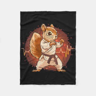 Judo Squirrel Heartbeat Kickboxing Taekwondo Marti Fleece Blanket