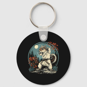 Judo Squirrel Kickboxing Moon Martial Arts Judo Keychain