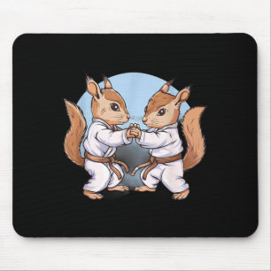 Judo Squirrel Taekwondo Kung Fu Martial Arts Mouse Pad