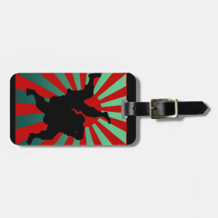 judo sun rising luggage tag