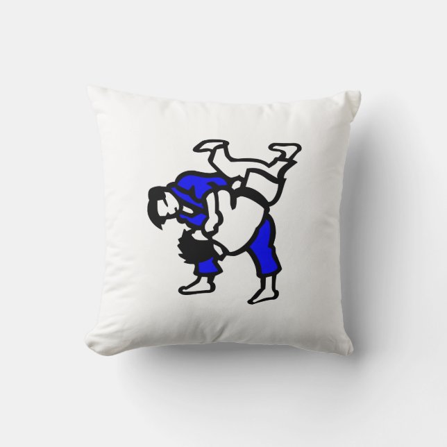 Judo Throw Pillow (Front)