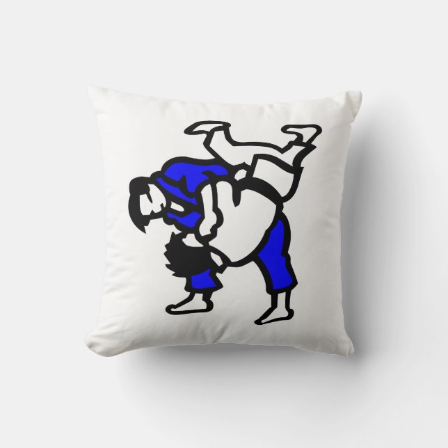 Judo Throw Pillow (Front)
