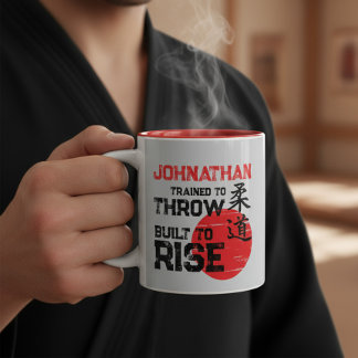 Judo - Trained to Throw - Built to Rise Two-Tone Coffee Mug