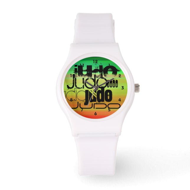 Judo; Vibrant Green, Orange, & Yellow Watch (Front)
