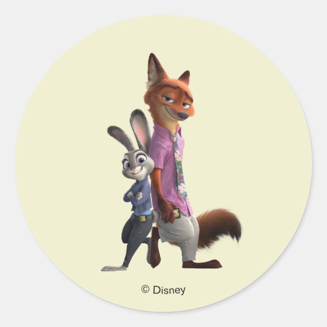 Judy and Nick Best Buds Classic Round Sticker (Front)