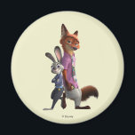 Judy and Nick Best Buds Magnet<br><div class="desc">Zootopia 2 | Judy Hopps and Nick Wilde are best buds,  standing back to back in this fun pose. Carry around your favorite crime-fighting partners on a tote bag,  mug,  or sport on a graphic tee. Catch Hopps and Wilde on even more custom Zazzle merchandise today!</div>