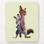 Judy and Nick Best Buds Mouse Pad<br><div class="desc">Zootopia 2 | Judy Hopps and Nick Wilde are best buds,  standing back to back in this fun pose. Carry around your favorite crime-fighting partners on a tote bag,  mug,  or sport on a graphic tee. Catch Hopps and Wilde on even more custom Zazzle merchandise today!</div>