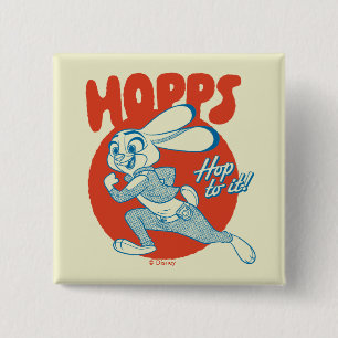 Judy Hopps - Hop to it! 2 Inch Square Button