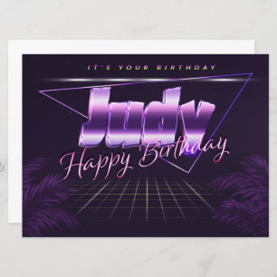Judy Name First name lila retro card Birthday