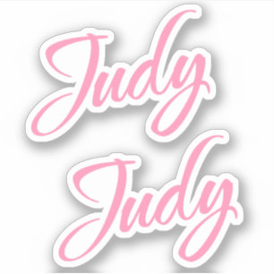 Judy Nom décoratif en rose x2 Sticker