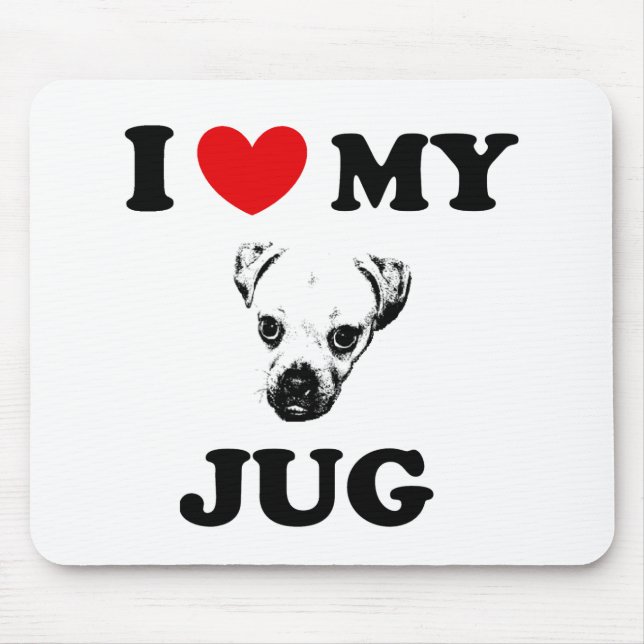 jug dog mouse pad (Front)