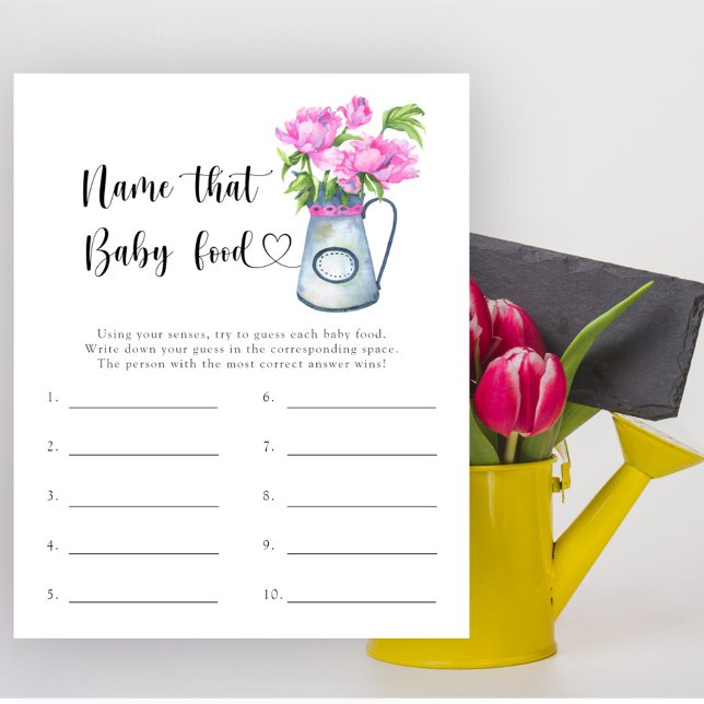 Jug of flowers - Name that baby food game (Creator Uploaded)