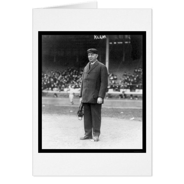 Juge-arbitre Bill Klem Baseball 1914 (Devant)