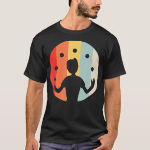 Juggle Juggling Juggler Retro Circle Stripes Sunse T-Shirt
