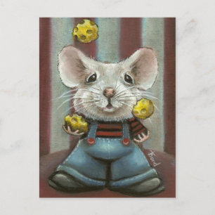 Juggler Mouse Postcard